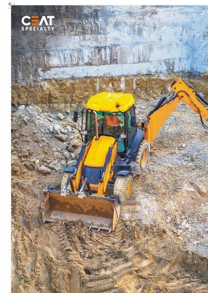 CEAT Grip Master ND in action — Excavators, backhoe loaders (drive wheel)