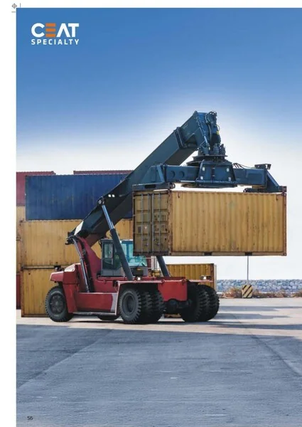 CEAT Port Pro RX in action — Reach stackers, heavy container handlers