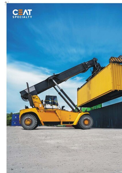 CEAT Port Pro TX in action — Reach stackers, straddle carriers, port equipment