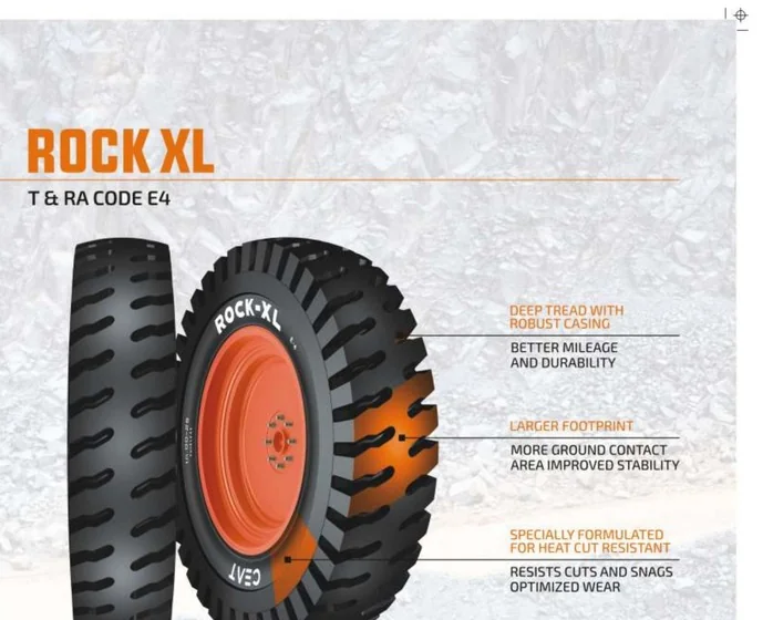 CEAT Rock XL OTR tyre — Mining | sizes 16.00-25, 18.00-25, 21.00-25, 24.00-35